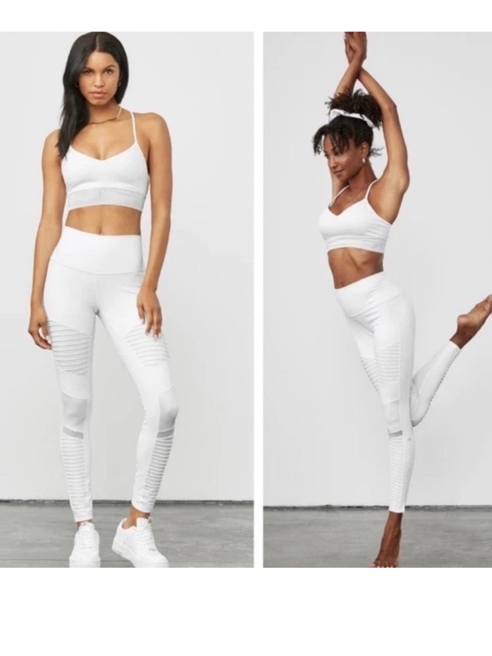 Alo Yoga High Waisted Moto Legging Glossy White S NWT